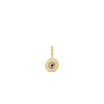 Gaze of Gold Round Evil Eye Pendant