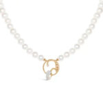 Scorpio Zodiac Oval Pearl Necklace
