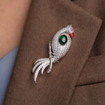 Snowfeather Cockatoo Brooche