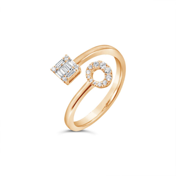 Toi Et Moi Square and Oval Diamond Ring