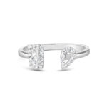Toi Et Moi Trapezoid and Pear Diamond Ring