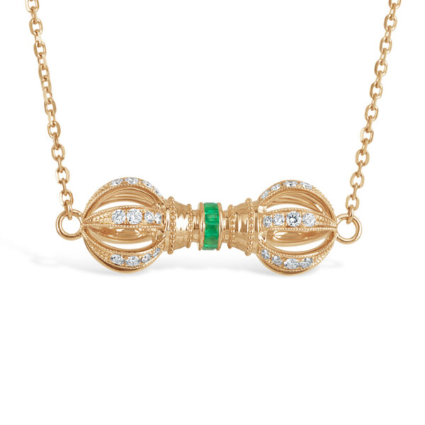 Dols Vajra Necklace / Emerald and Diamond