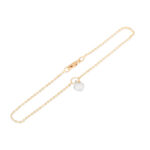 White Heart Anklet
