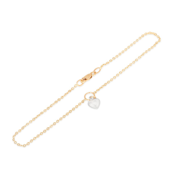 White Heart Anklet