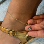 White Heart Anklet