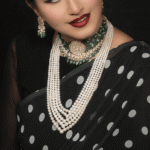 Zeenat Green Choker + Earring Polki Set A