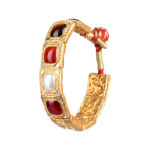Zeenat Navratna Gold Polki Bracelet