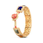 Zeenat Navratna Gold Polki Bracelet