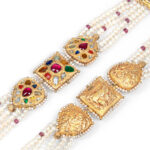Zeenat Navratna Pearl Polki Bracelet