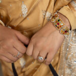 Zeenat Navratna Pearl Polki Bracelet