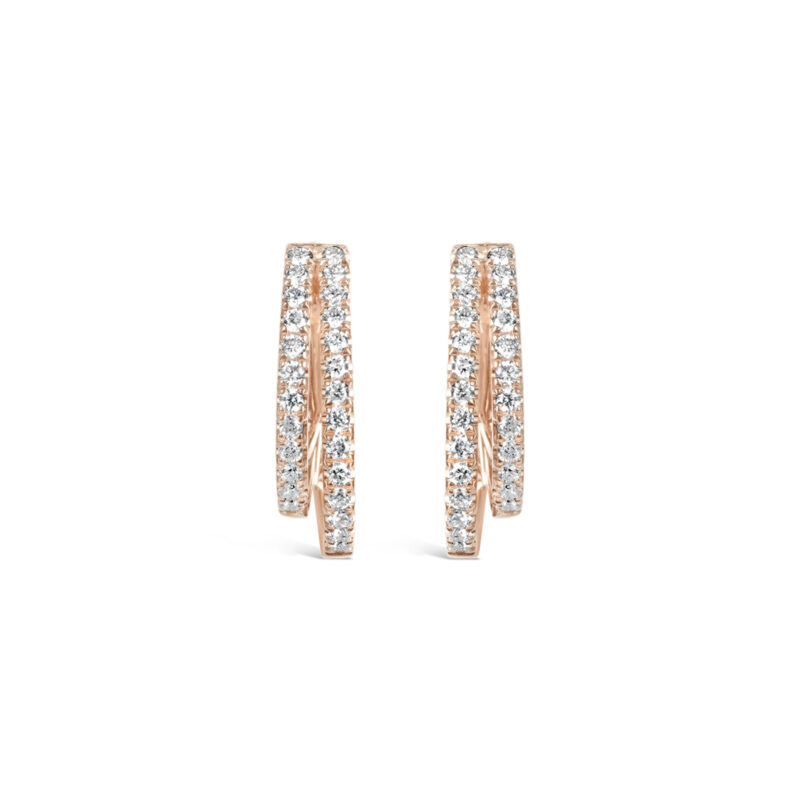 Double Pave Diamond Single Hoop