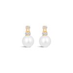 Eternity Pearl and Diamond Earrings