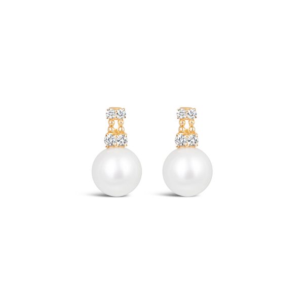 Eternity Pearl and Diamond Earrings