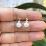 Eternity Pearl and Diamond Earrings
