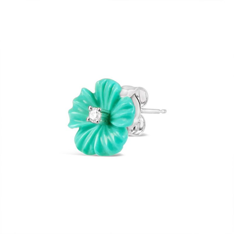 Flower Turquoise Ear Studs