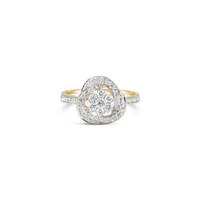 Kim Swirl Diamond Engagement Ring