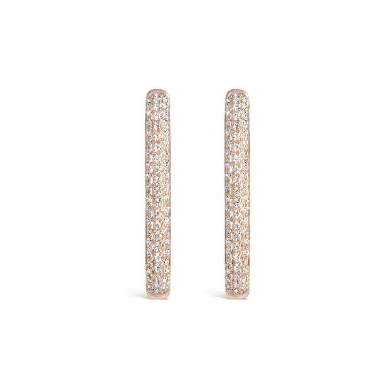 Large U Pave Diamond Single Stud