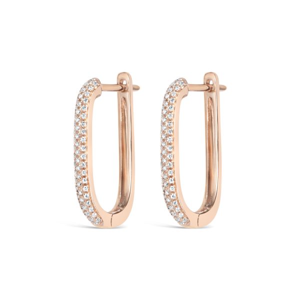 Large U Pave Diamond Single Stud