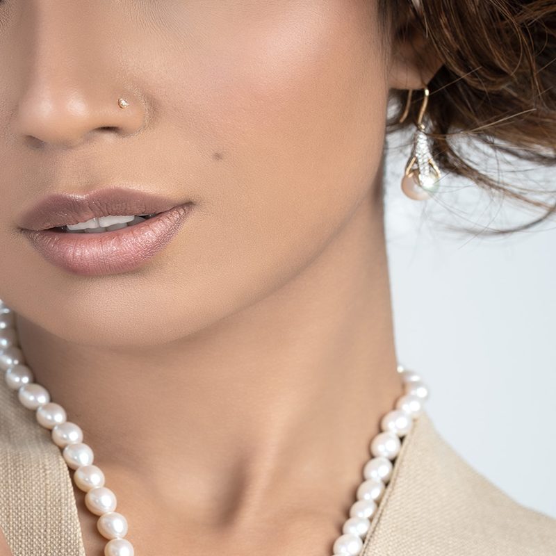 Luna Pearl and Diamond Earrings
