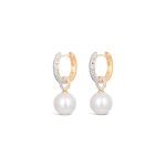 Loop Diamond & Pearl Earrings