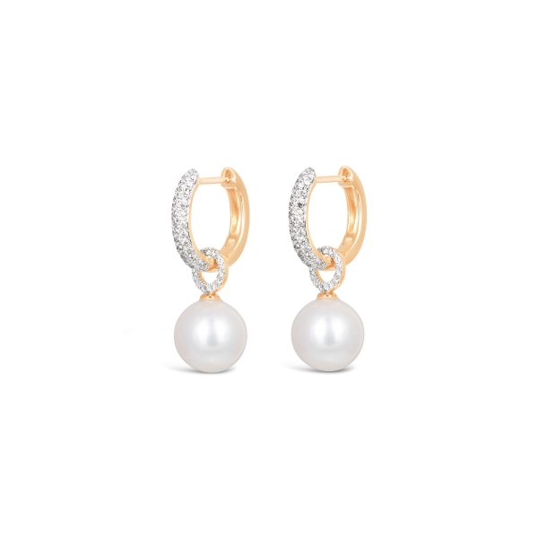 Loop Diamond & Pearl Earrings