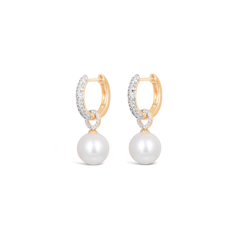Loop Diamond & Pearl Earrings