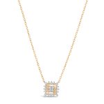 Luminous Diamond Square Necklace
