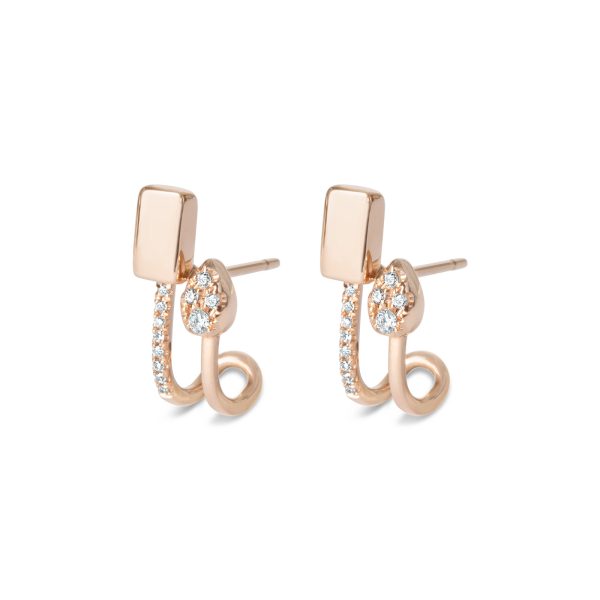 Luna Double Diamond Single Earring