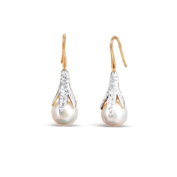 Luna Pearl and Diamond Earrings