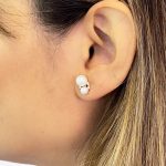 Mini Bubbles Pearl & Diamond Earrings