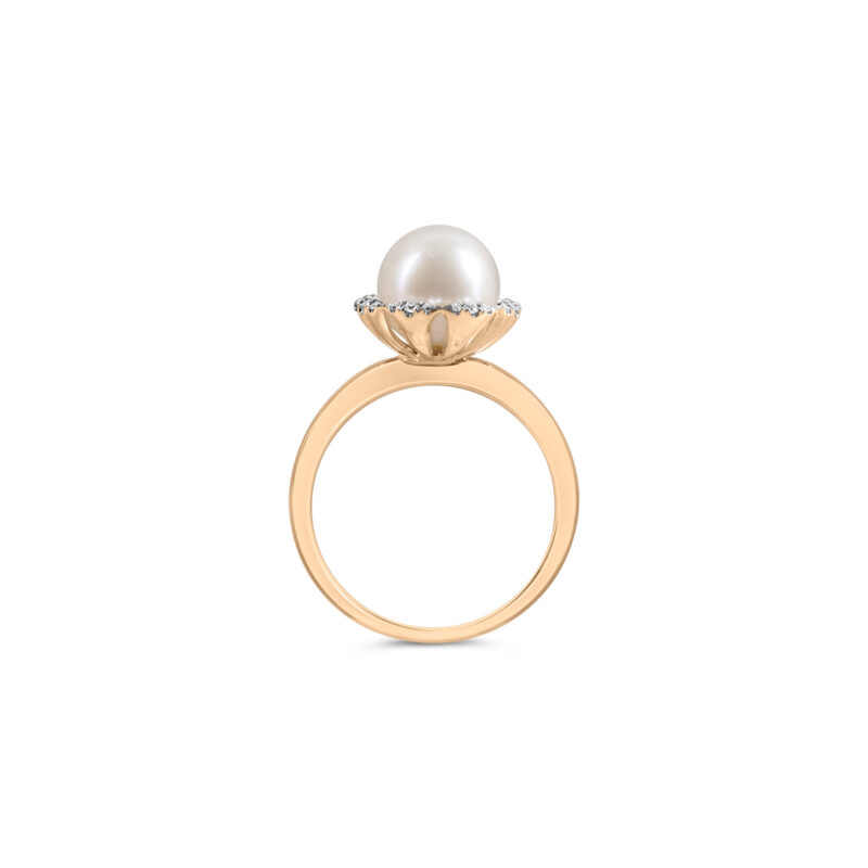 Mira Pearl and Diamond Ring