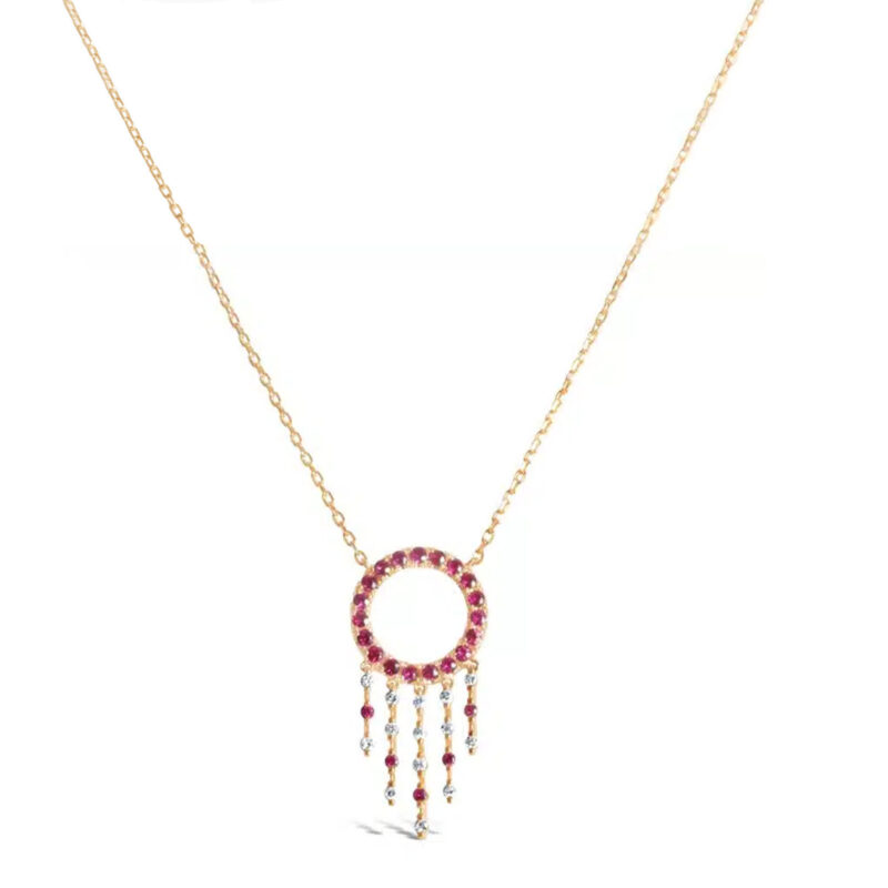 Mohini Ruby & Diamond Long Necklace