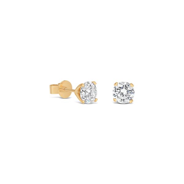 Moissanite Solitaire Earrings