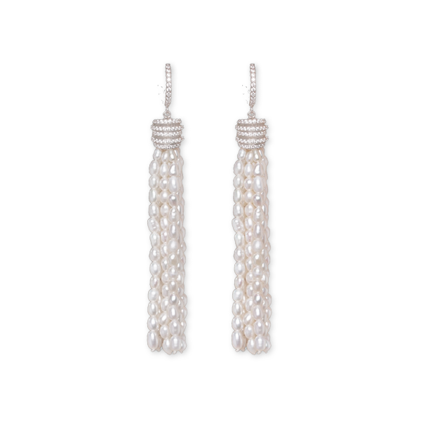 Emilia Fringe Pearl Earring