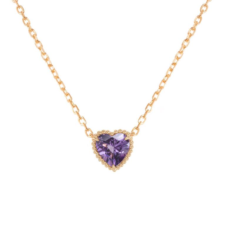Heart Beat Necklace – Amethyst