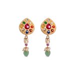 Navratna Polki Choker + Earring Set