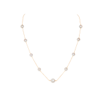 Station Pearl Necklace / 5 & 8mm pearls
