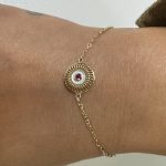 Gaze of Gold Round Evil Eye Bracelet