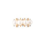 Ava Pearl and Diamond Ring