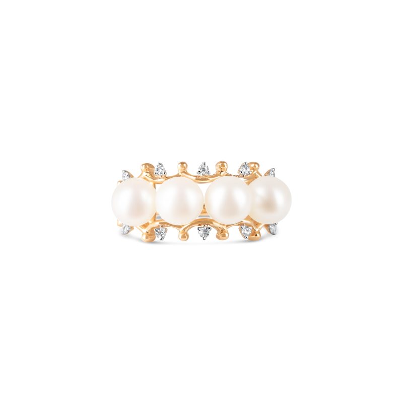 Ava Pearl and Diamond Ring