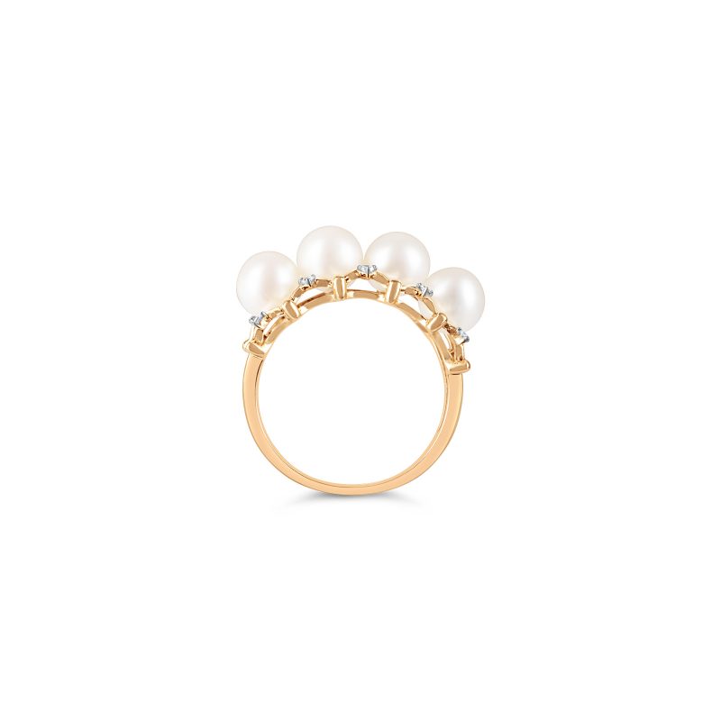 Ava Pearl and Diamond Ring