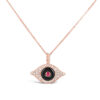 Blink Evil Eye Necklace (Black + Ruby)