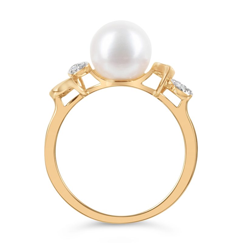 Dew Drop Pearl Diamond Ring