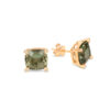 Green Amethyst and Diamond Earrings