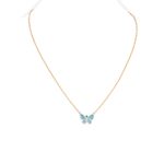 Hope Butterfly Necklace / Turquoise and Tsavorite