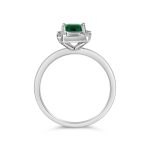 L'amour Emerald Diamond Ring/ White Gold