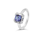L'amour Tanzanite Diamond Ring