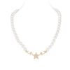 Shooting Star Diamond and Near Round Pearl Necklace