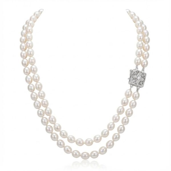 Double Oval Strands with Square Clasp