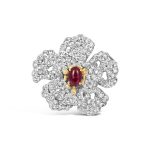Exquisite Silver Pave Ruby Earring